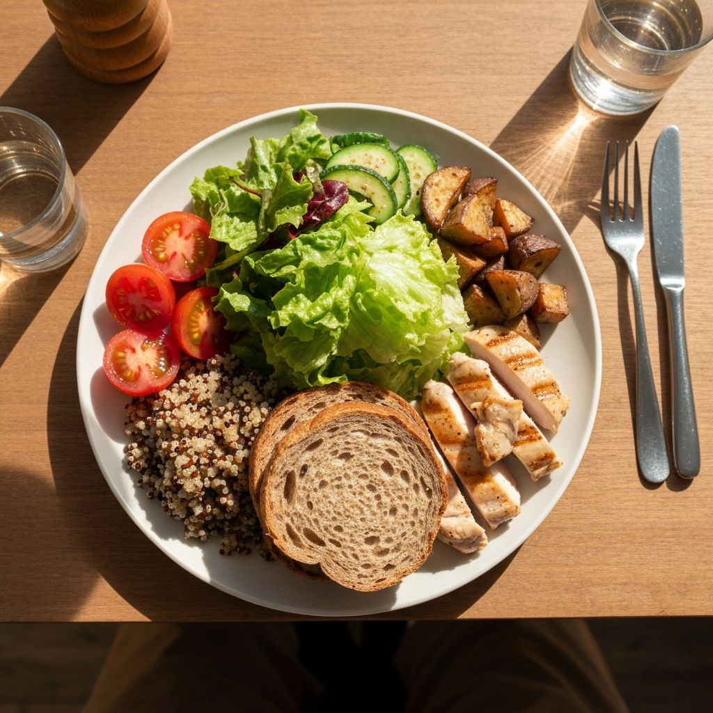 Diverse healthy balanced meal